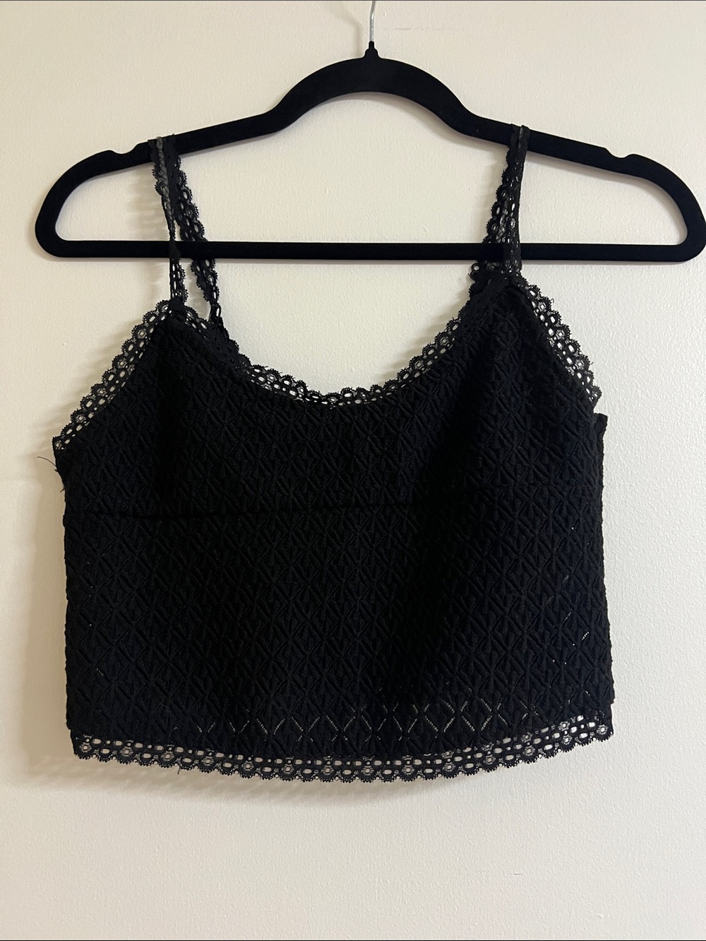 Ardene Black Crochet Lace Cami